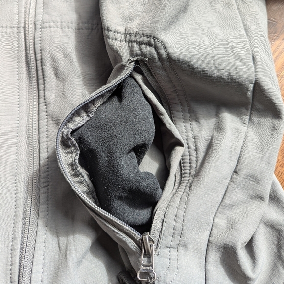 Bench Bombard Jacket Women's Size L Gray Fleece Line Hooded Ribbed hem, collar - Picture 6 of 13